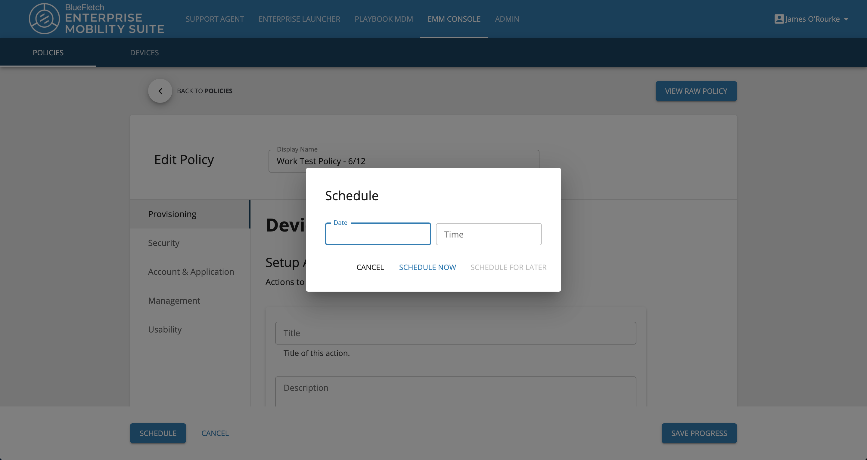 Schedule Window
