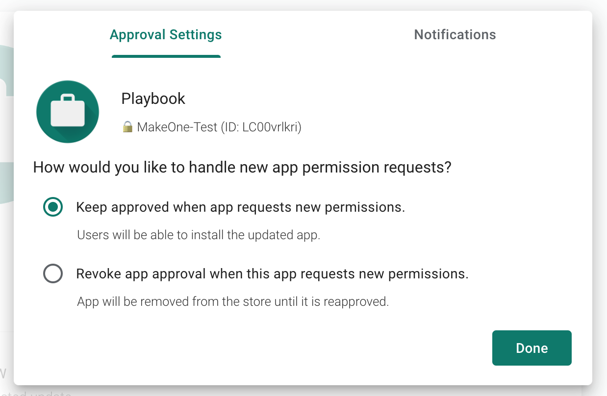 Approve Done