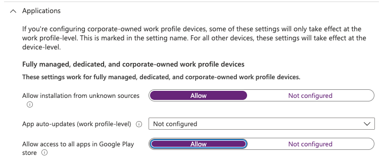 Allow Apps