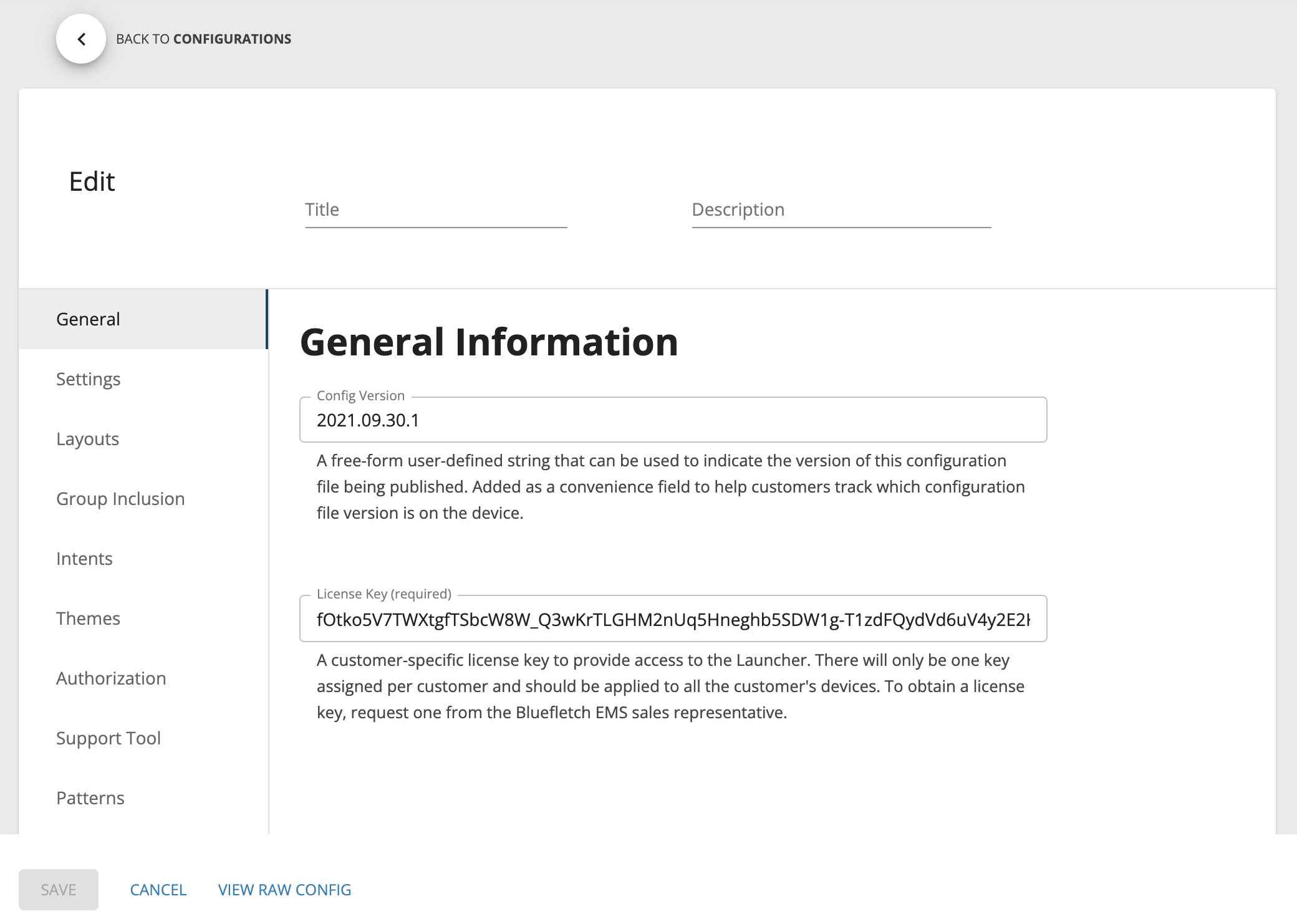 New Config