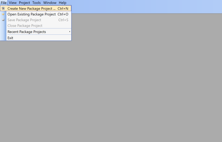 New Package Project Create