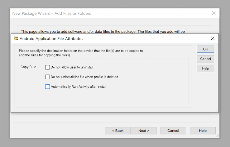 New Package Add APK