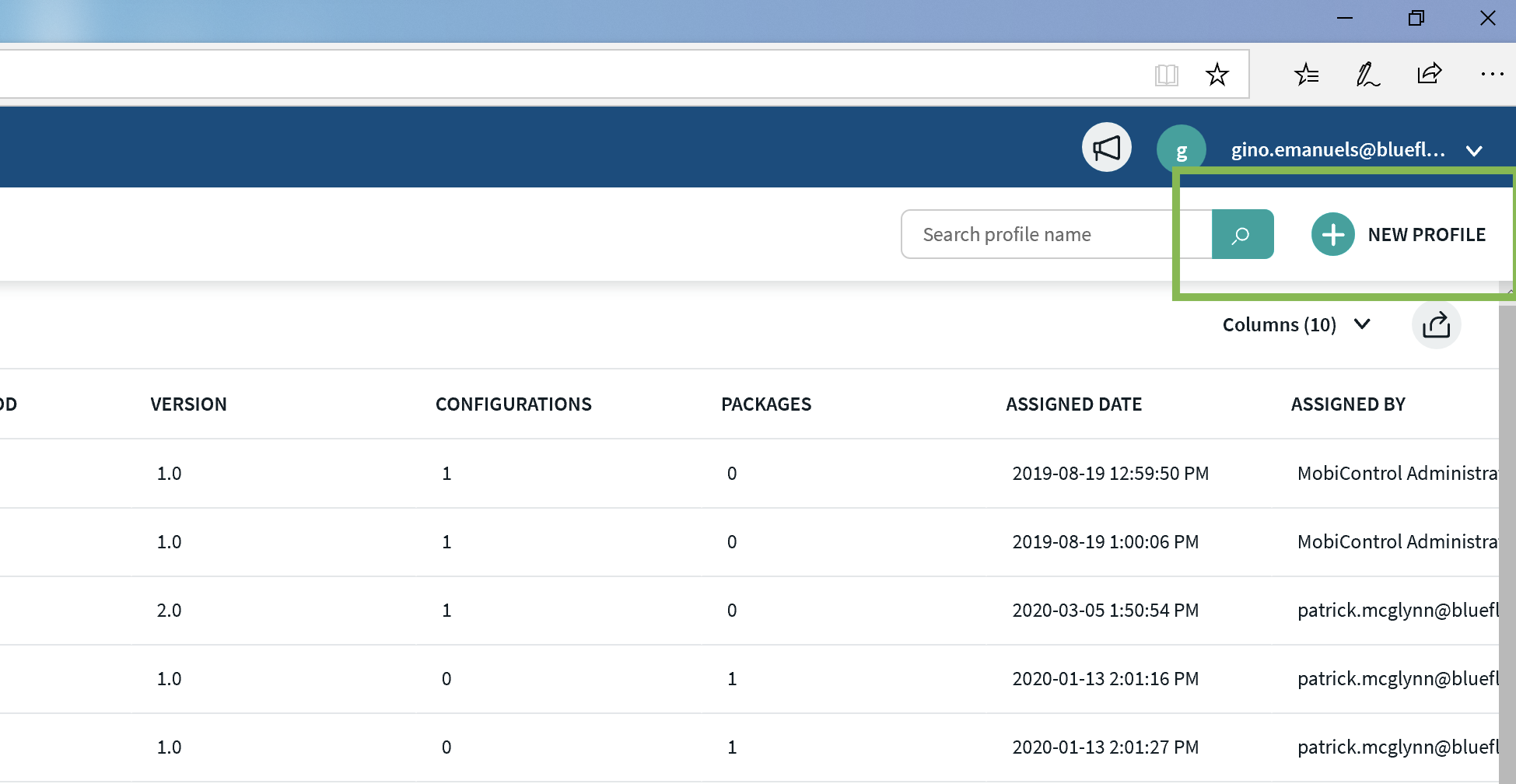 Create Profile