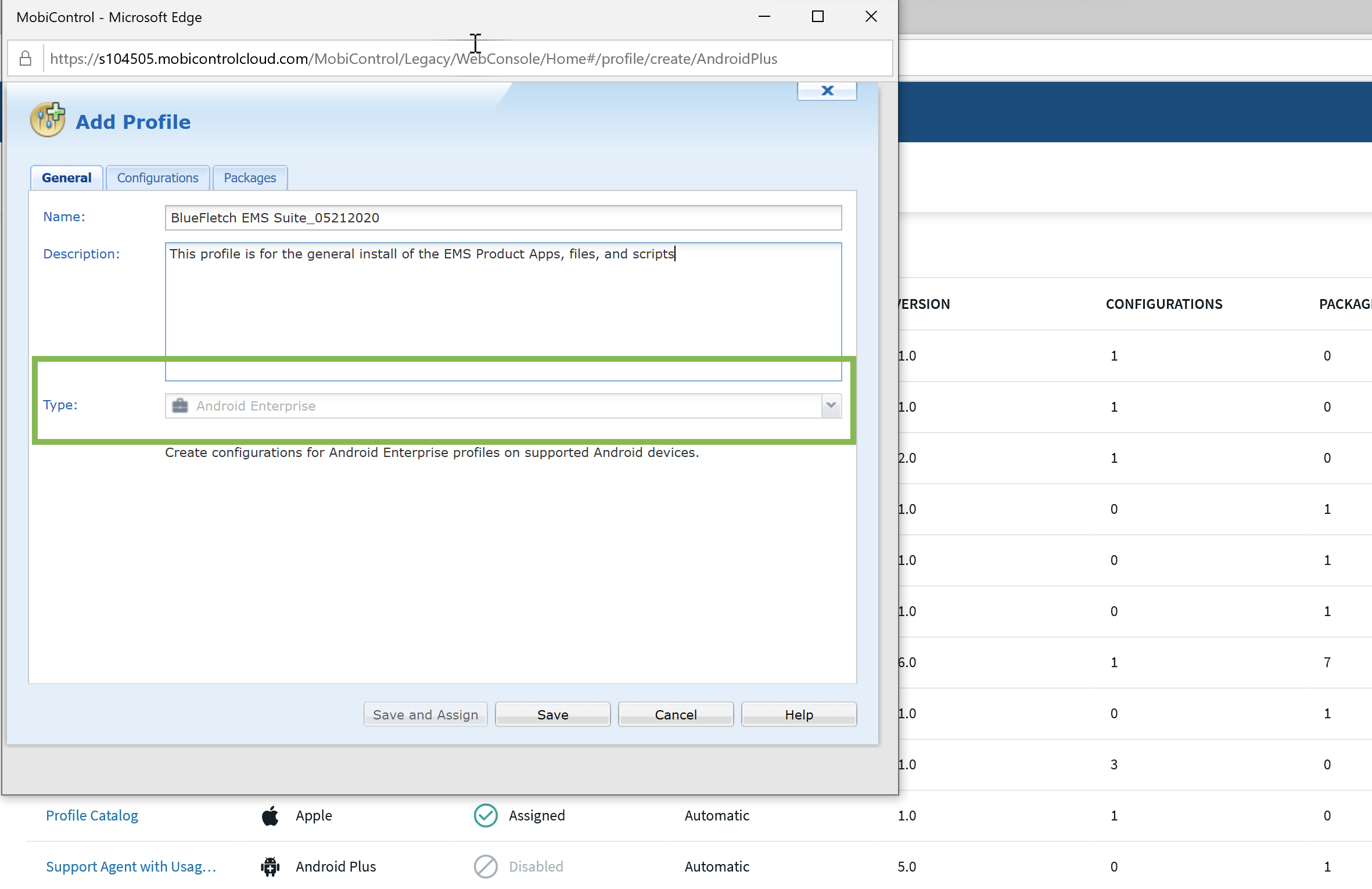 Create Profile