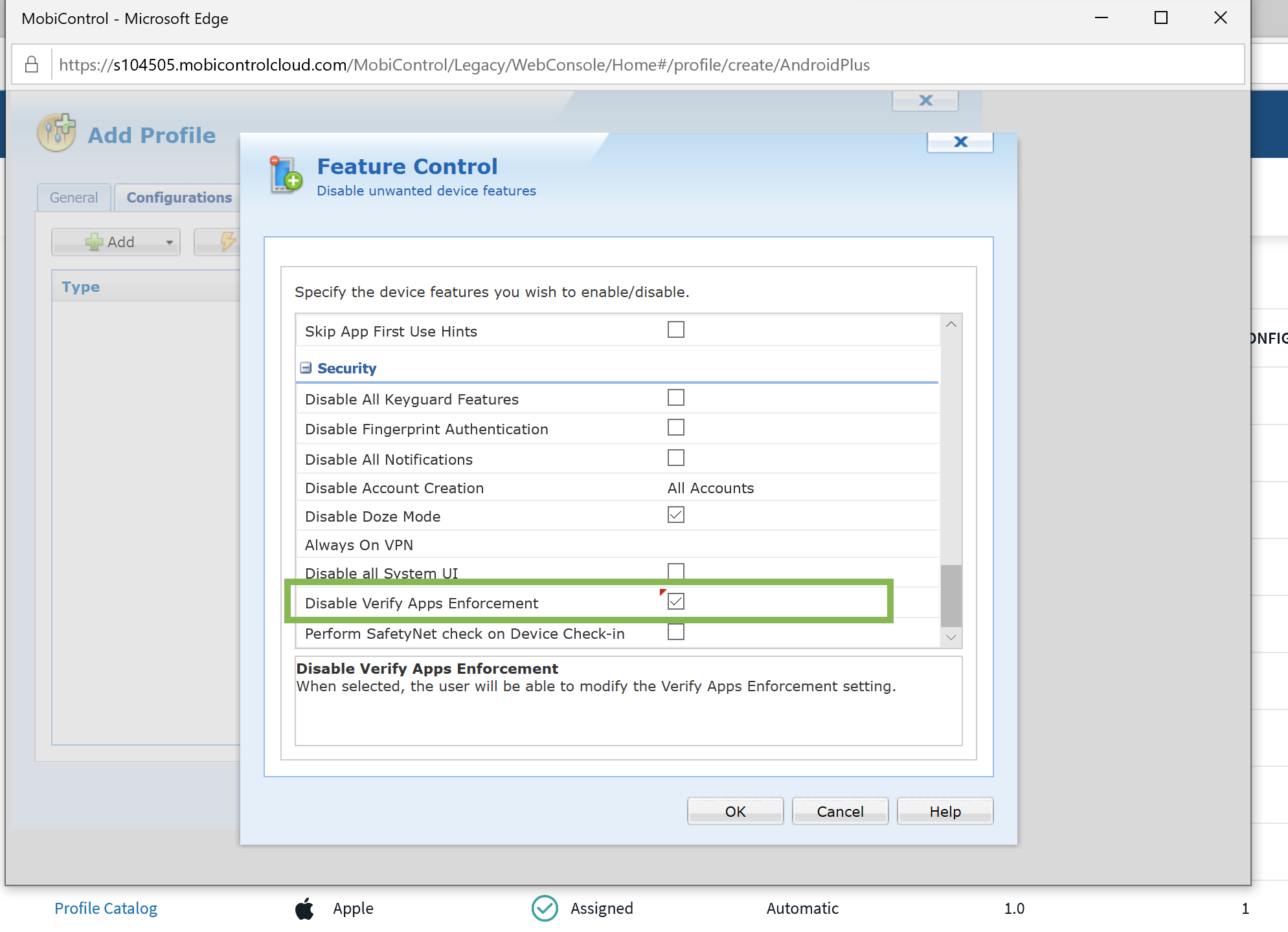 Create Profile