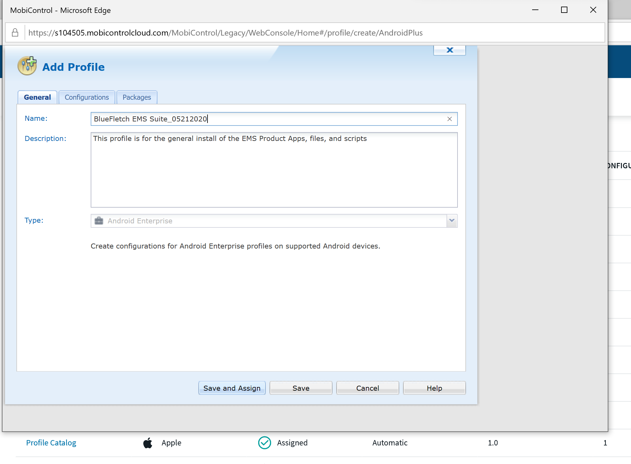 Create Profile
