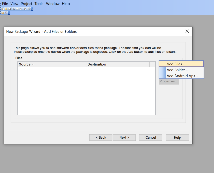 New Package File Upload