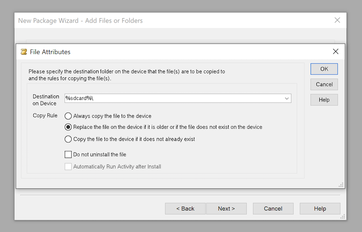 New Package Copy Rules