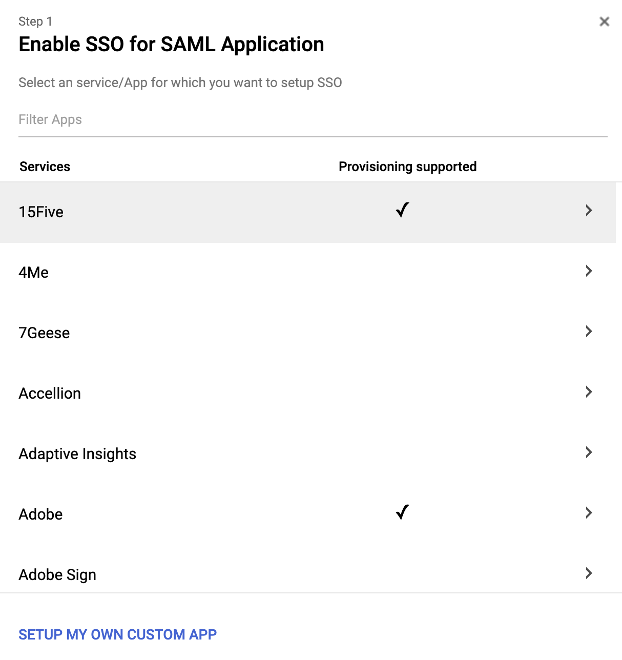 Setup Custom App