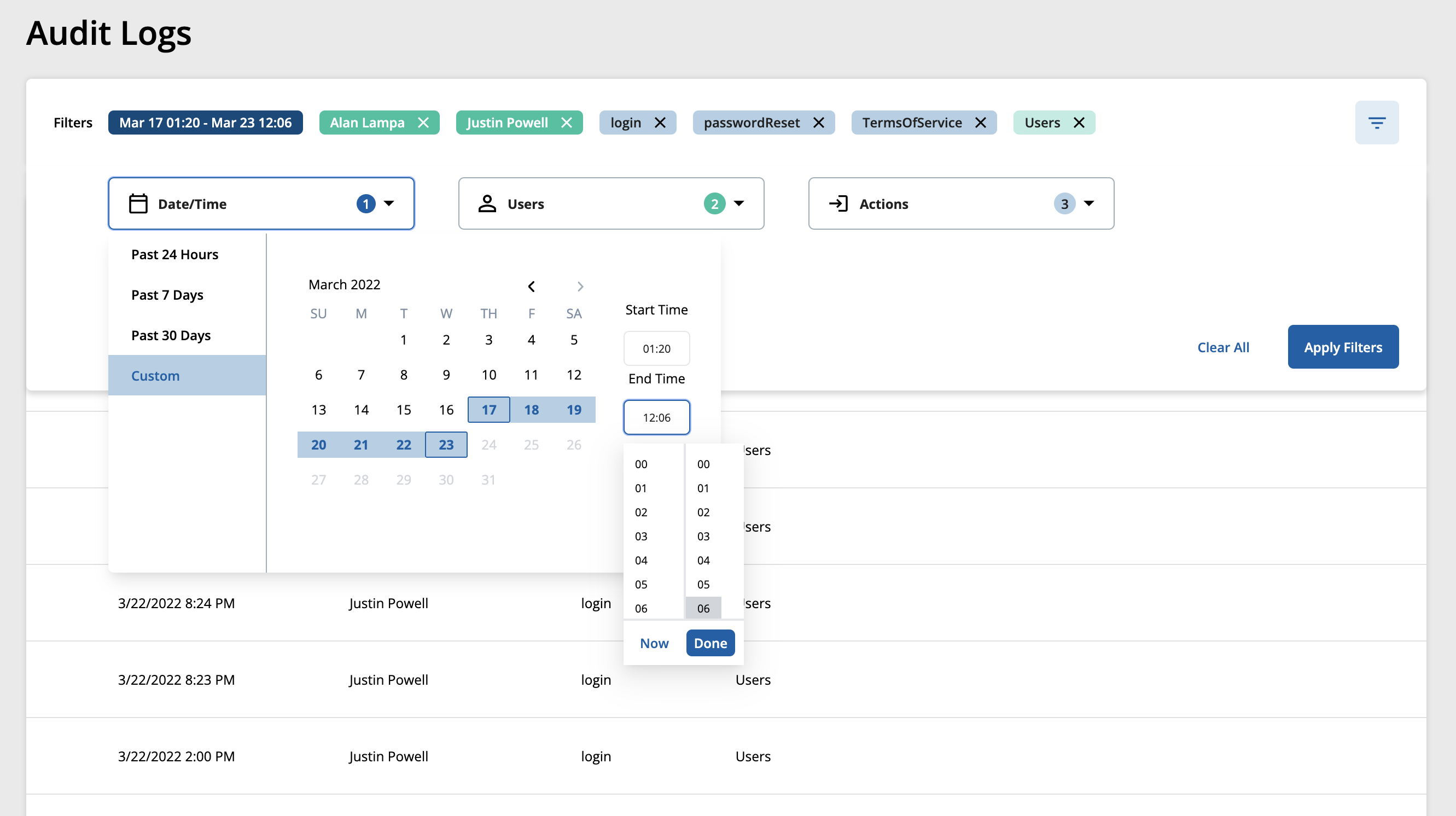 Audit Log Filter
