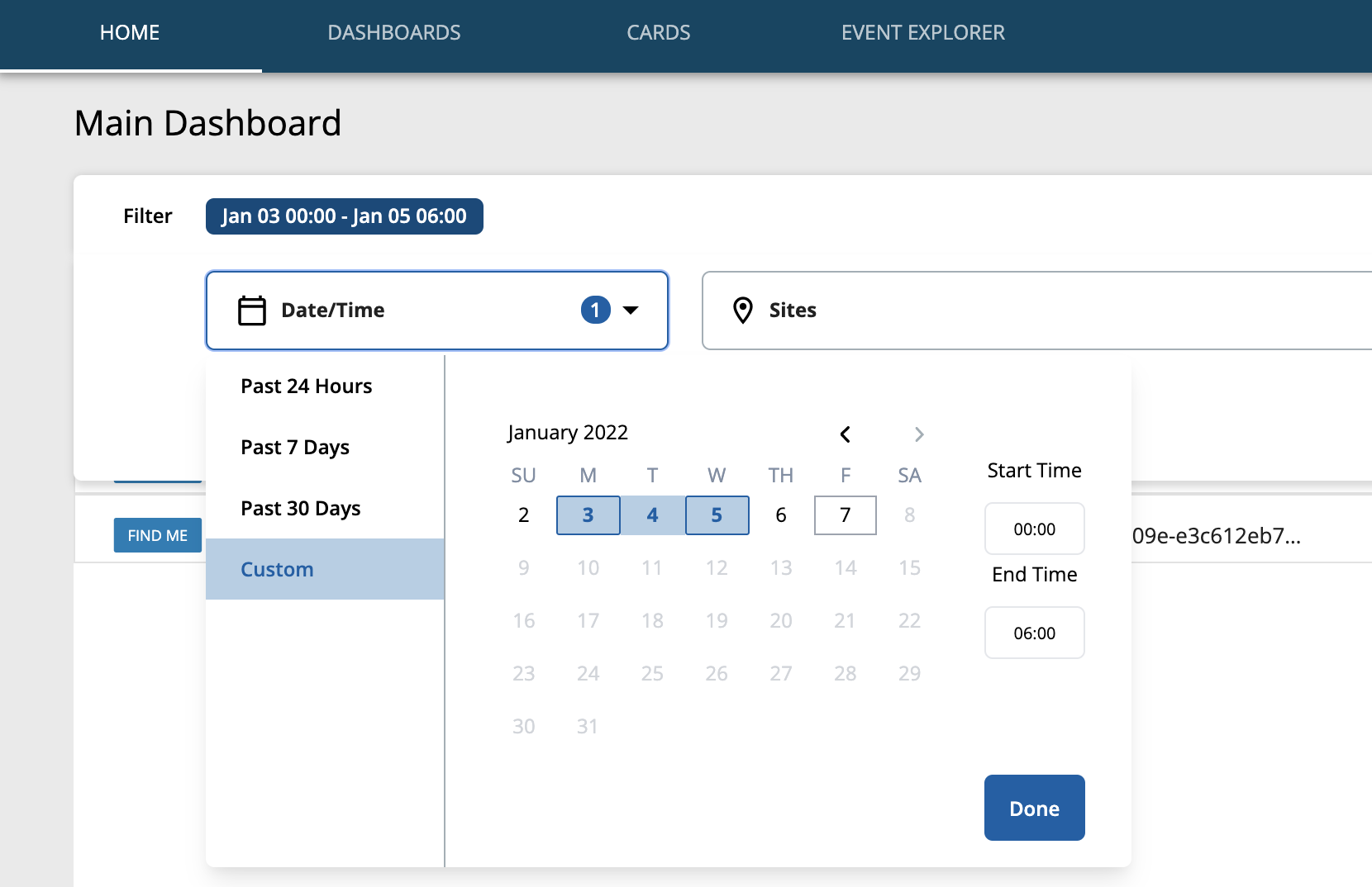 Custom Date Filter