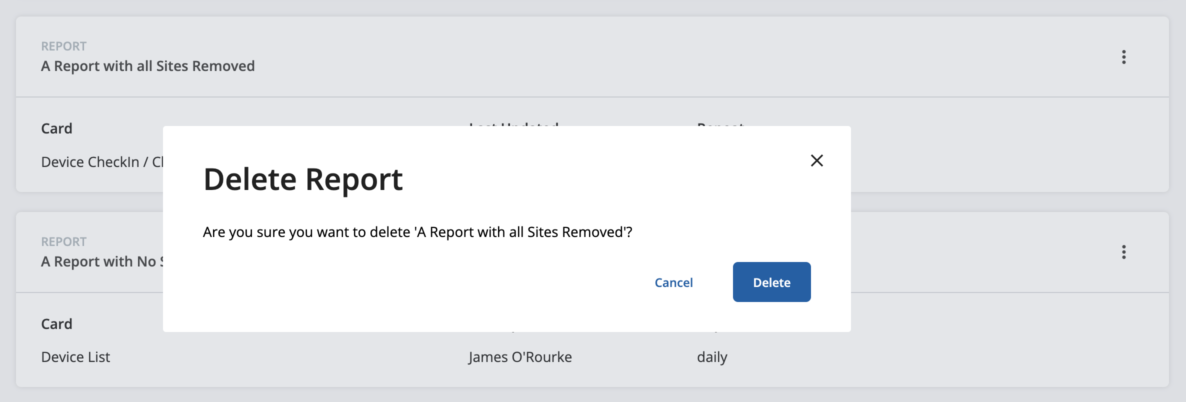 Delete Confirmation