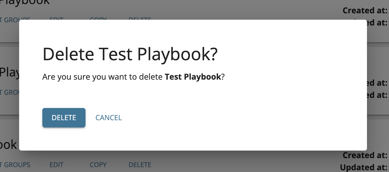 Delete Playbook