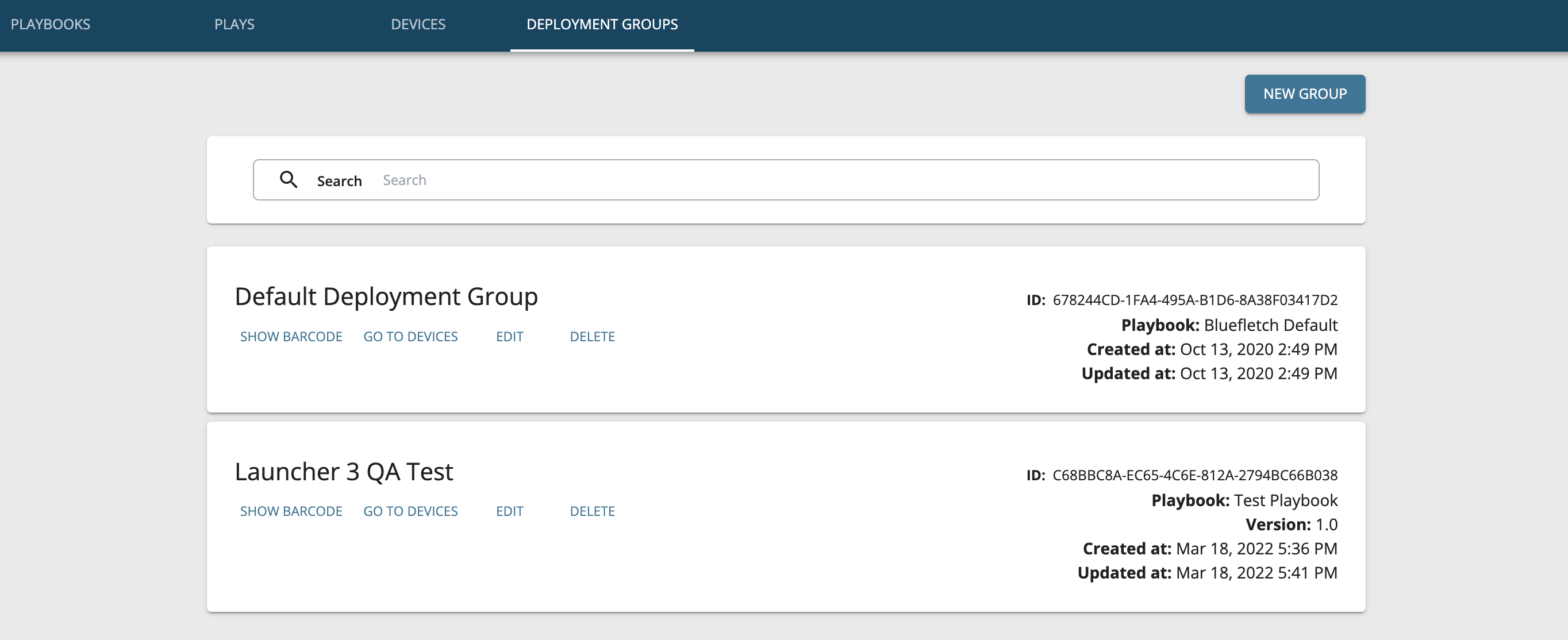 Deployment Groups