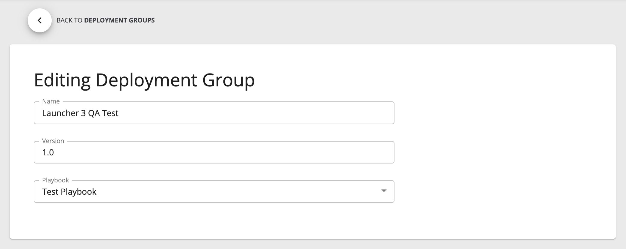 Edit Deployment Group