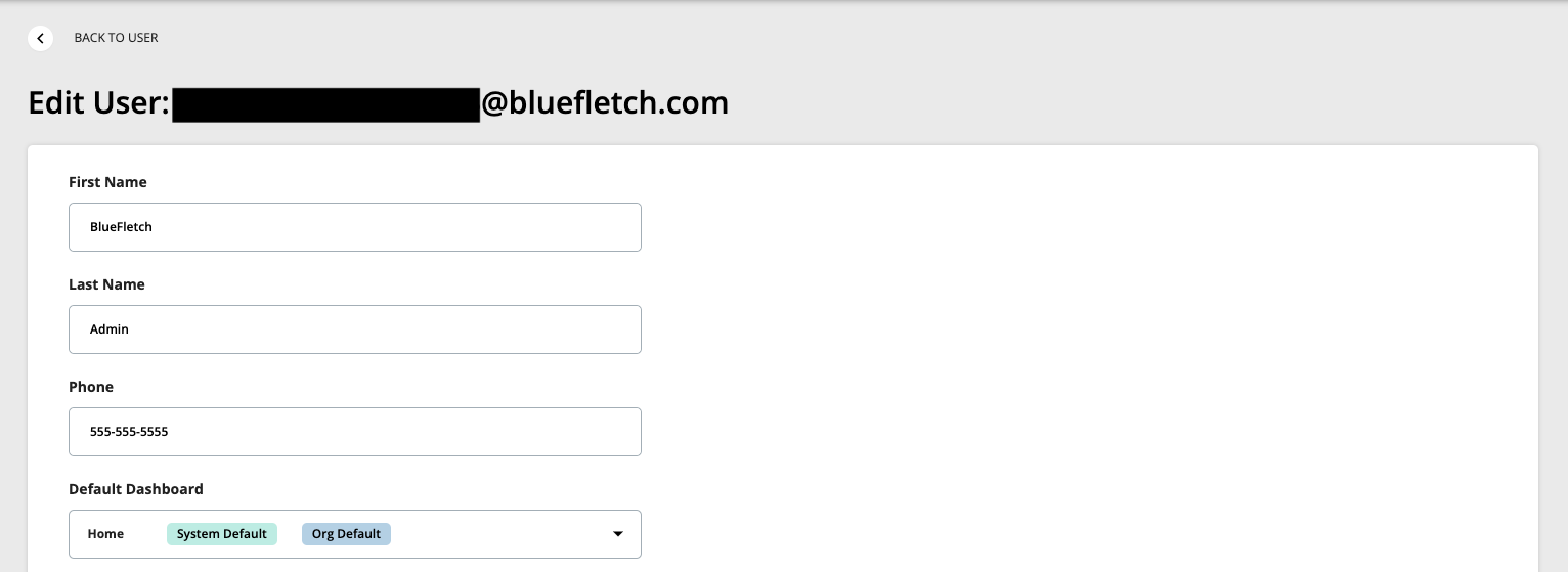 Edit User Page