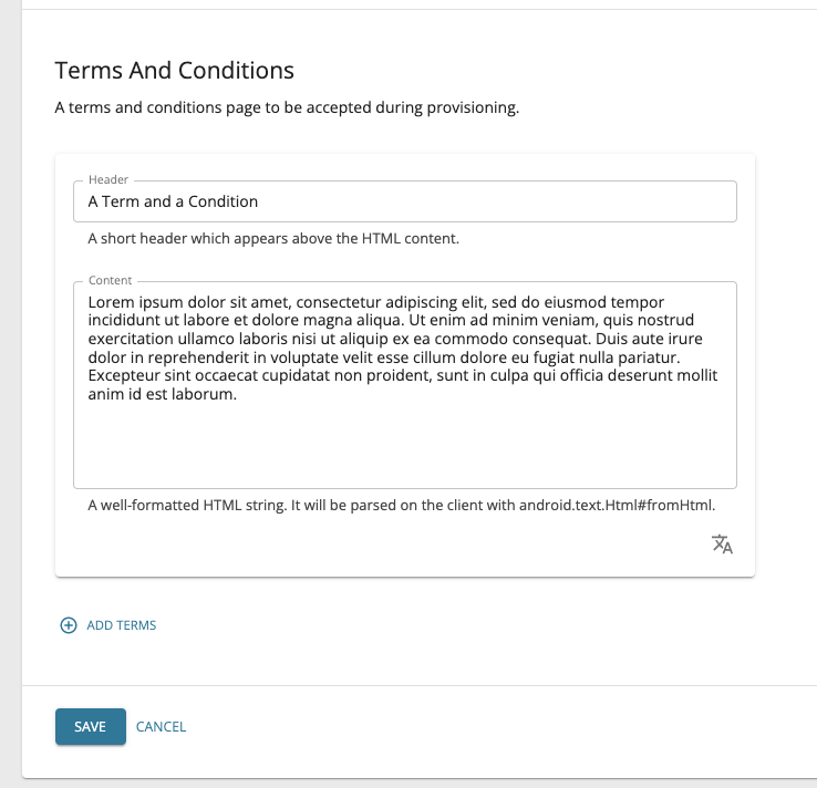 Enterprise Terms & Conditions
