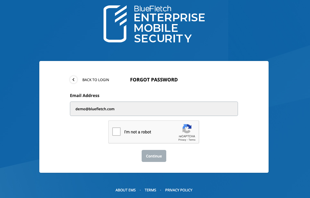 Forgot Password Submission
