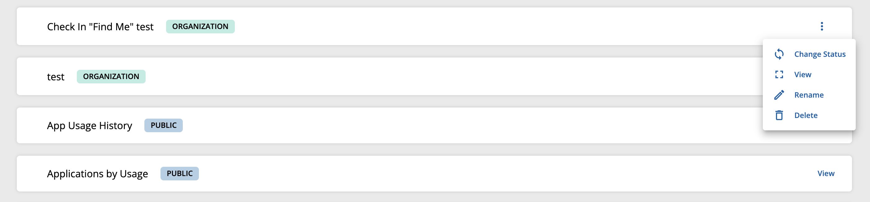 Menu Options