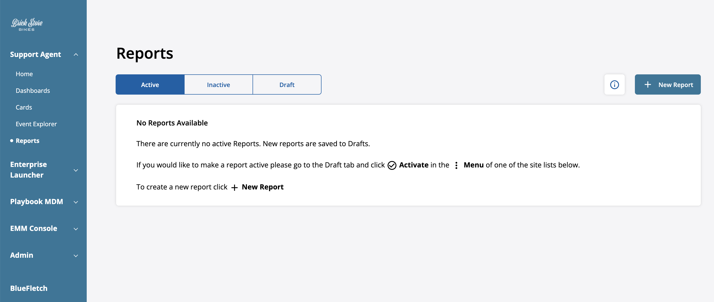 New Report Button