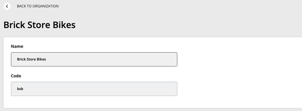Organization Name & Code