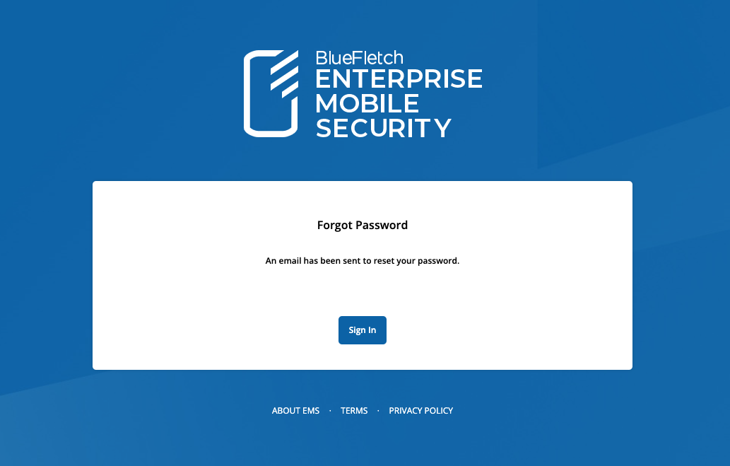 Password Reset Sent