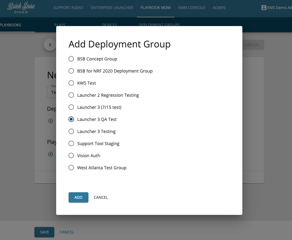 New Playbook - Deployment Groups