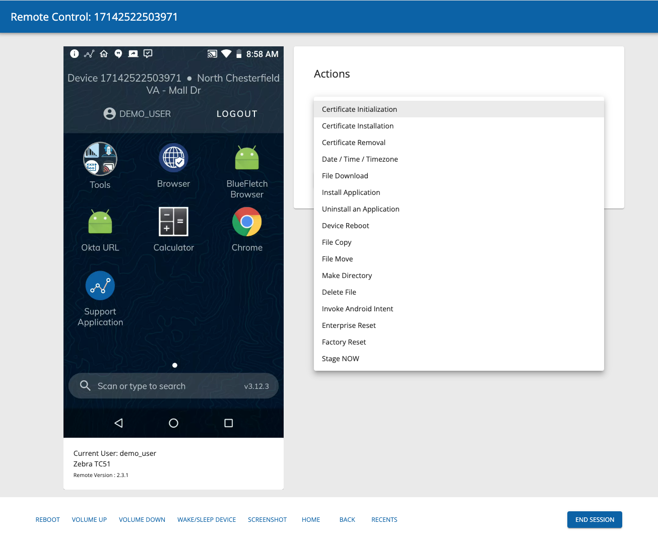Remote Actions