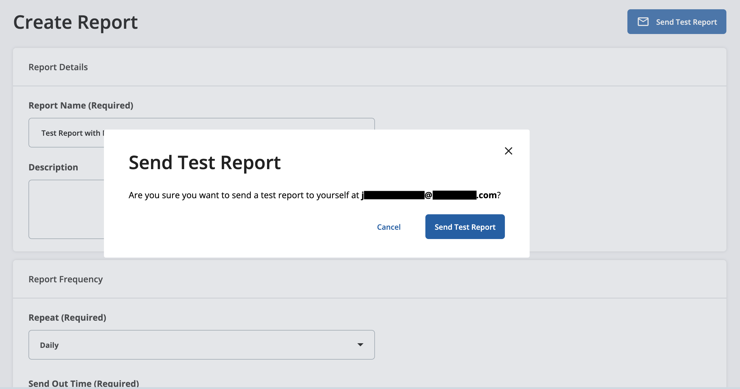 Send Test Report