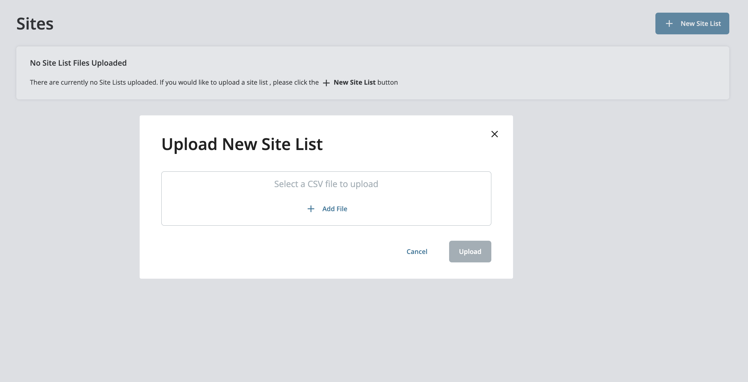 Sites Upload